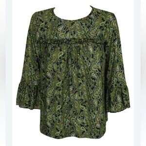 Michael Kors Green Paisley Women's Top